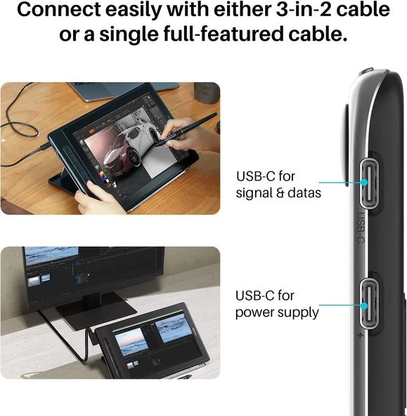 HUION KAMVAS Pro 13 2.5K QHD Grafik Monitör Çizim Tableti - Resim 4