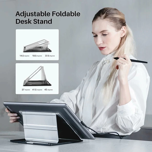 HUION KAMVAS Pro 16 Tam Lamine Eğimli Grafik Çizim Tableti - Resim 3