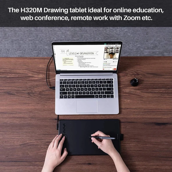 HUION Inspiroy Ink H320M Siyah Çift Amaçlı Grafik Çizim Tableti - Resim 4