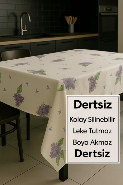 Dertsiz Leke Tutmaz Masa Örtüsü - Resim 2