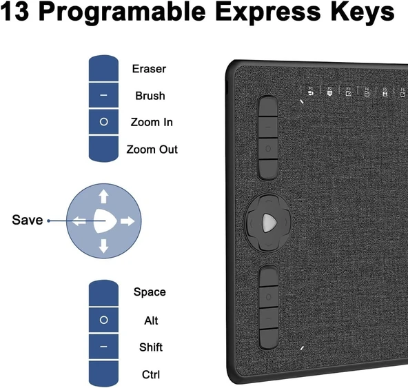 GAOMON M1230 Grafik Tablet 12 Inc Çizim Pedi - Resim 2