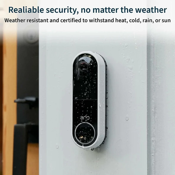 Arlo Essential Görüntülü Kapı Zili - HD 180 Görünüm, Gece Görüşü - Resim 3