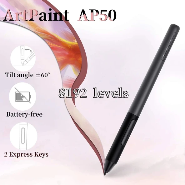 GAOMON PD1220 11.6 Inc Grafik Çizim Tableti - Toprak Kırmızı - Resim 2