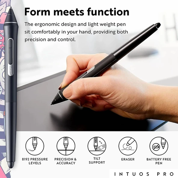 Wacom Intuos Pro Büyük Bluetooth Grafik Çizim Tableti - Resim 3
