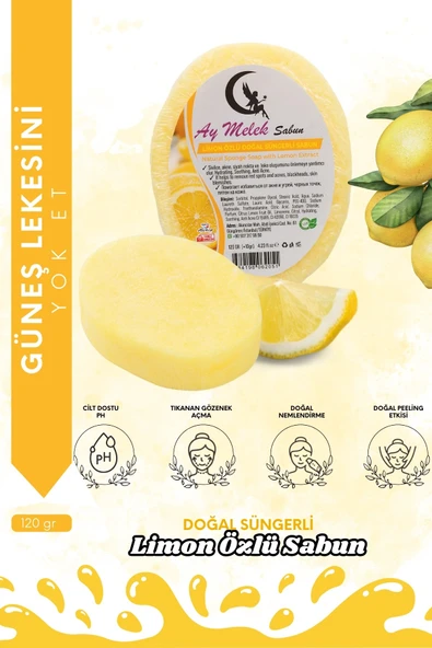 Limon Özlü Süngerli Doğal Güzellik Sabunu Yeni Kırışıklık Önleyici Etkili ürün görseli