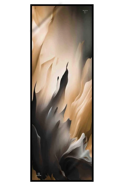 SÜVARİ ŞAL BATİK DESENLİ SİYAH - BEJ RENKLİ 75X210 ŞAL İTALYAN DİKİŞLİ - Resim 3