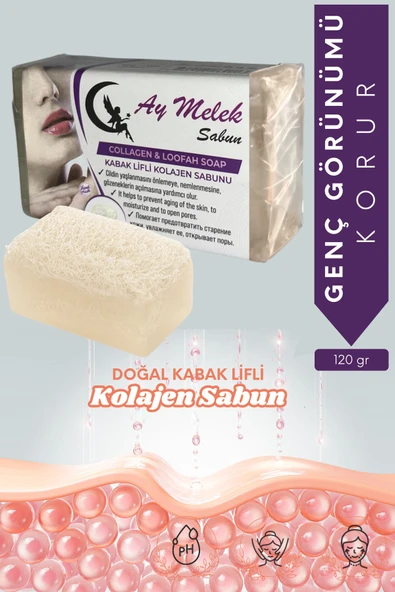 Kalojen Özlü Doğal Kabak Lifli Güzellik Sabunu Cilt Kırışıklık Önleyici Etkili ürün görseli