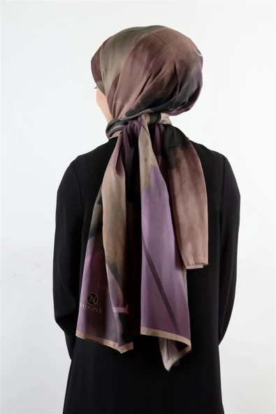 SÜVARİ ŞAL ÇİÇEK DESENLİ HAKİ - BEJ RENKLİ 75X210 ŞAL İTALYAN DİKİŞLİ ürün görseli