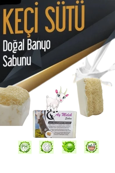 Keçi Sütü Özlü Doğal Kabak Lifli Güzellik Sabunu Cilt Kırışıklık Önleyici Etkili - Resim 5