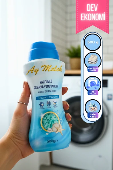 Çamaşır Parfümü Yumuşatıcı (4 Adet X 500gr) Granül Parçacıklı Çamaşır Yumuşatıcısı Seti - Resim 4