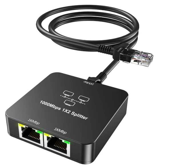 pilelistore ZR861 Rj45 1To2 Gigabit Splitter Adaptör ürün görseli