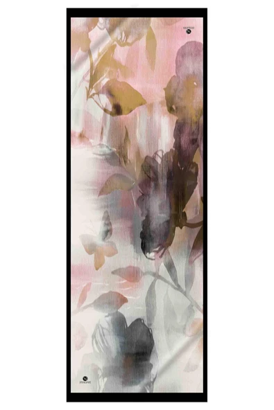 SÜVARİ ŞAL ÇİÇEK DESENLİ SİYAH - PUDRA RENKLİ 75X210 ŞAL İTALYAN DİKİŞLİ - Resim 3