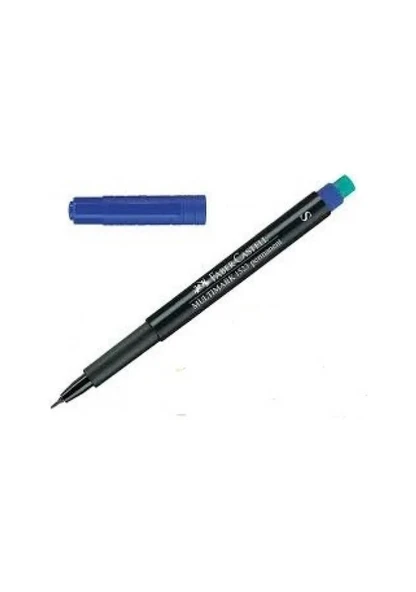 Faber-Castell Mavi S Permanent Asetat Kalemi Cd Kalemi 10 adet Mavi - Resim 2