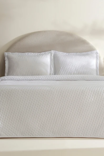 Karaca Home Breeze Soft Yatak Örtüsü Çift Kişilik Offwhite - Resim 6