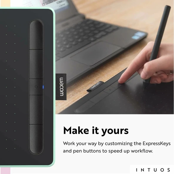 Wacom Intuos Küçük Bluetooth Grafik Çizim Tableti - Fıstık - Resim 2