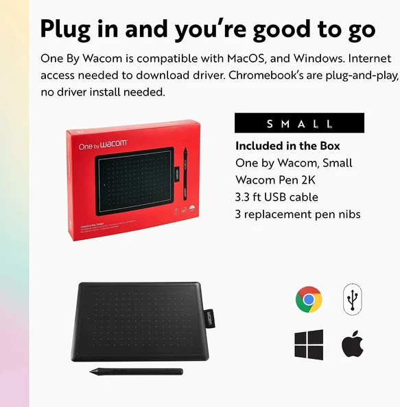 Wacom One Küçük Grafik Çizim Tableti 8.3 x 5.7 Inc - Resim 4