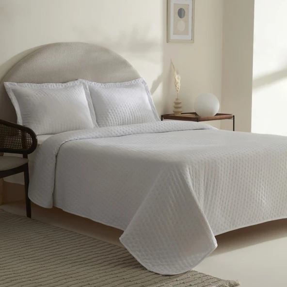 Karaca Home Breeze Soft Yatak Örtüsü Çift Kişilik Offwhite - Resim 2