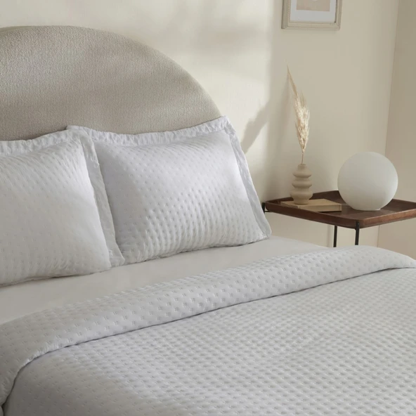 Karaca Home Breeze Soft Yatak Örtüsü Çift Kişilik Offwhite - Resim 3