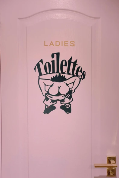 PAMUK'S DESİGN Dekor Tuvalet Wc Eğlenceli Dekorasyon 20 Cm ( Büyük Boy ) - Resim 2