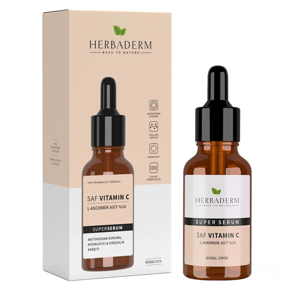 Herbaderm Saf C Vitamin %10 Serum 30 ml ürün görseli