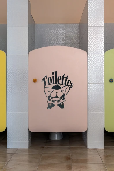 PAMUK'S DESİGN Dekor Tuvalet Wc Eğlenceli Dekorasyon 20 Cm ( Büyük Boy ) - Resim 3