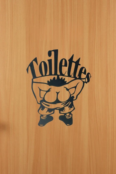 PAMUK'S DESİGN Dekor Tuvalet Wc Eğlenceli Dekorasyon 20 Cm ( Büyük Boy ) ürün görseli