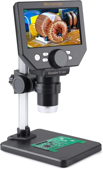 Koolertron 8MP 1-1000X Büyütme 4.3 Inc LCD Dijital USB Mikroskop ürün görseli