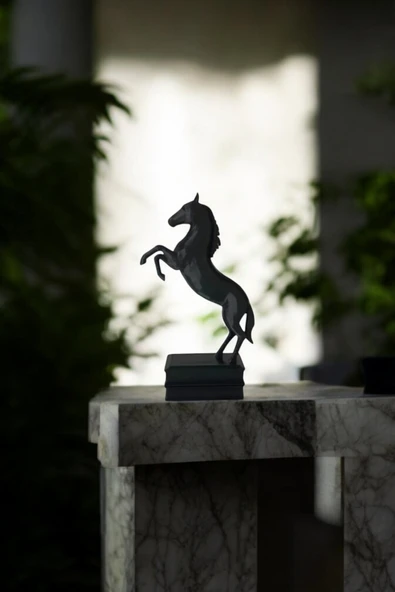 PAMUK'S DESİGN 3D Dekoratif Şahlanan At Figürü 20 cm Büyük Boy Hediyelik Tasarım Biblo - Resim 3