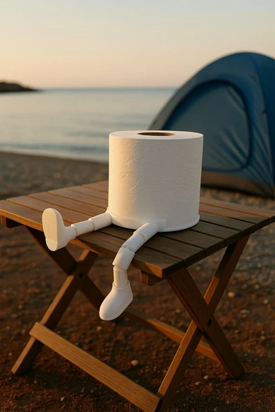 PAMUK'S DESİGN Pratik Dekoratif Tasarım Tuvalet Kağıdı Tutucu Çap 10 x 11 cm - Resim 4