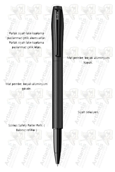 Karnaval Roller Mavi Pilot Kalem Siyah Renkli Kristal Hediye Kutulu 1 Adet Hediye Kutulu Roller Pilot Kalem - Resim 2