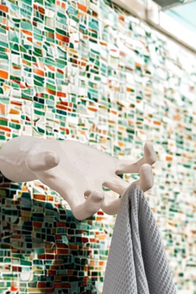 PAMUK'S DESİGN El Şeklinde Dekoratif Askı Havlu Anahtar Çok Amaçlı - Resim 5