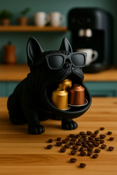 PAMUK'S DESİGN 3D Bulldog Köpek Figürlü Sunumluk Tealight Mumluk, Lokumluk, Takı Organizeri Çok Amaçlı 14 x 12 cm - Resim 5