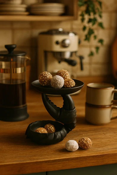 PAMUK'S DESİGN Dekoratif Yengeç Kıskaç Tasarım Sunumluk Takı Mum Şeker Vegan Üretim ürün görseli