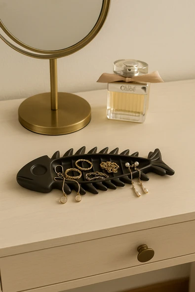 PAMUK'S DESİGN 3D Tasarım Balık Figürlü Takı Organizeri - Resim 3