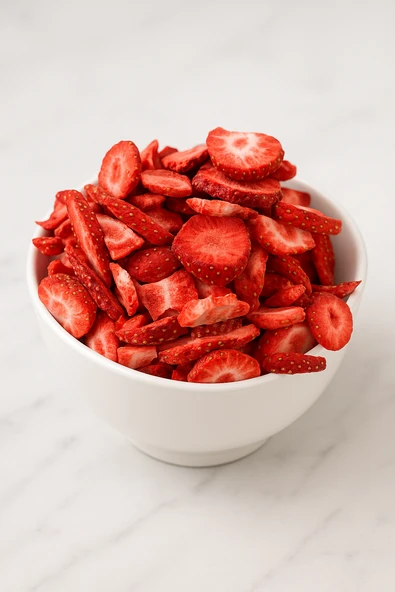 Dondurularak Kurutulmuş Dilim Çilek 15 gr - Freeze Dried Çilek - Çilek Kuru Meyve Cipsi - Resim 3