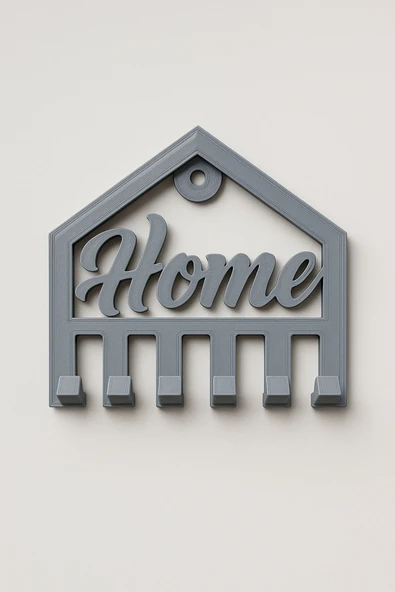 PAMUK'S DESİGN Dekoratif Açılır Kapanır Anahtar Askı Home Detay 15 X 15 Cm - Resim 5