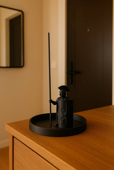 PAMUK'S DESİGN Dekoratif Biblo Roma Tütsülük Beyaz Siyah Modern 9 X 13 Cm - Resim 4