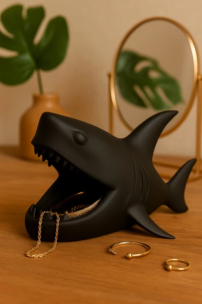 PAMUK'S DESİGN Köpekbalığı Organizer ve Sunumluk Takı, Kahve Kapsülü, Lokumluk, Masa Üstü Düzenleyici ürün görseli