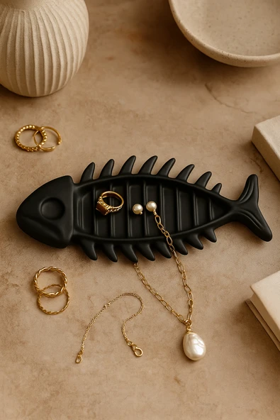 PAMUK'S DESİGN 3D Tasarım Balık Figürlü Takı Organizeri - Resim 2