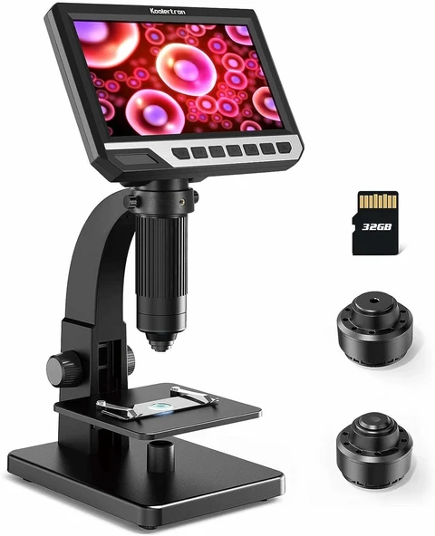 Koolertron 7 Inc LCD Dijital Mikroskop - Çift Lens 2000X ürün görseli