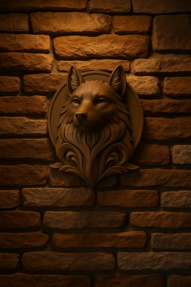 PAMUK'S DESİGN Dekoratif Bozkurt Gold Hediyelik Ofis Ev Dekoru 20 Cm - Resim 5