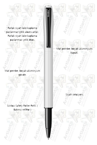 Karnaval Roller Mavi Pilot Kalem Beyaz Renkli Kristal Hediye Kutulu 1 Adet Hediye Kutulu Roller Pilot Kalem - Resim 2