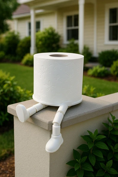 PAMUK'S DESİGN Pratik Dekoratif Tasarım Tuvalet Kağıdı Tutucu Çap 10 x 11 cm - Resim 5