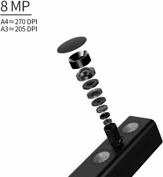 CZUR Shine 800-A3-Pro Profesyonel Yüksekliği Ayarlanabilir USB Kamera - Resim 3