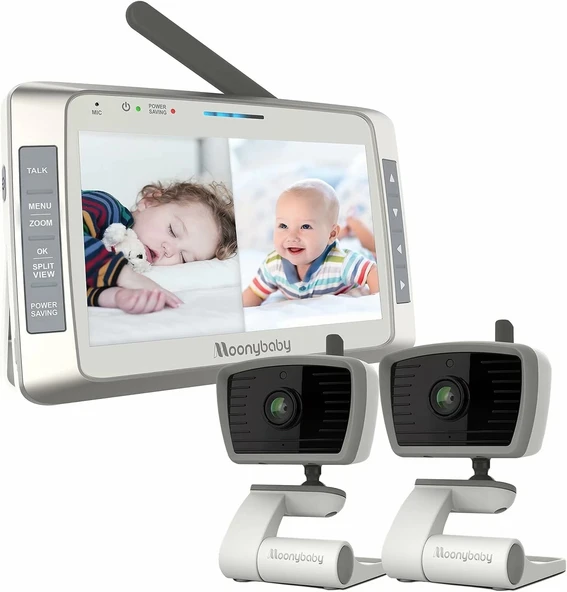 Moonybaby Trust 50 Düşük EMF Kablosuz Bebek Monitörü - 2 Kamera ürün görseli 1