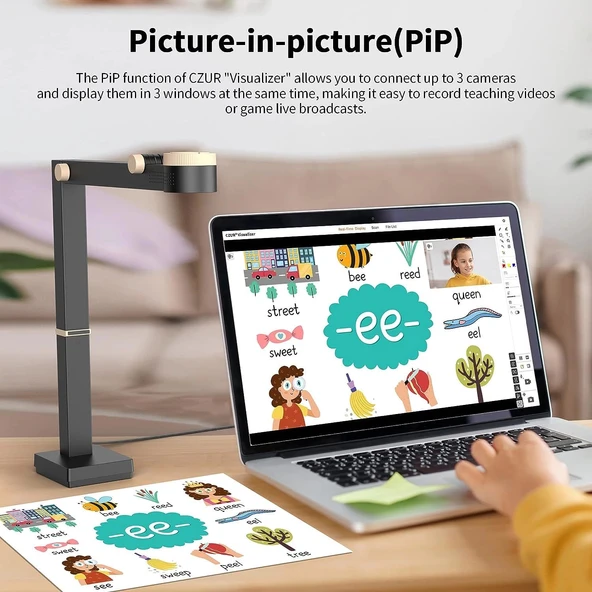 CZUR Fancy Pro 8MP USB Belge Kamerası - Resim 4