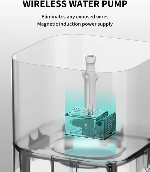 PETKIT Kablosuz Köpek Kedi Pompalı Su Çeşmesi - Gri - Resim 3
