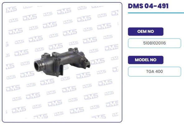 Man Truck Egzoz Manıfoldu Tek Dügmeli Kol Man Tga 400 - Demosan 04-491 ürün görseli