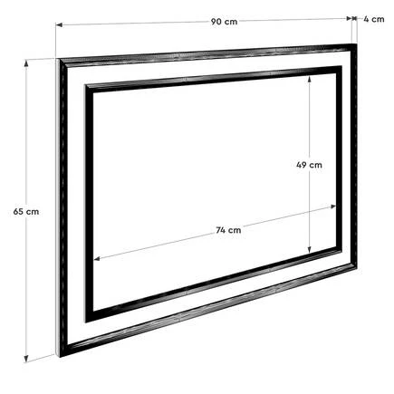 Country Şifonyer Aynası - Mat Lake Beyaz 90x65x4 cm (GxYxD) - Resim 4
