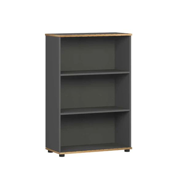 Rio 3 Raflı Kitaplık - Antrasit/Kontra 72x109x34 cm - Resim 4